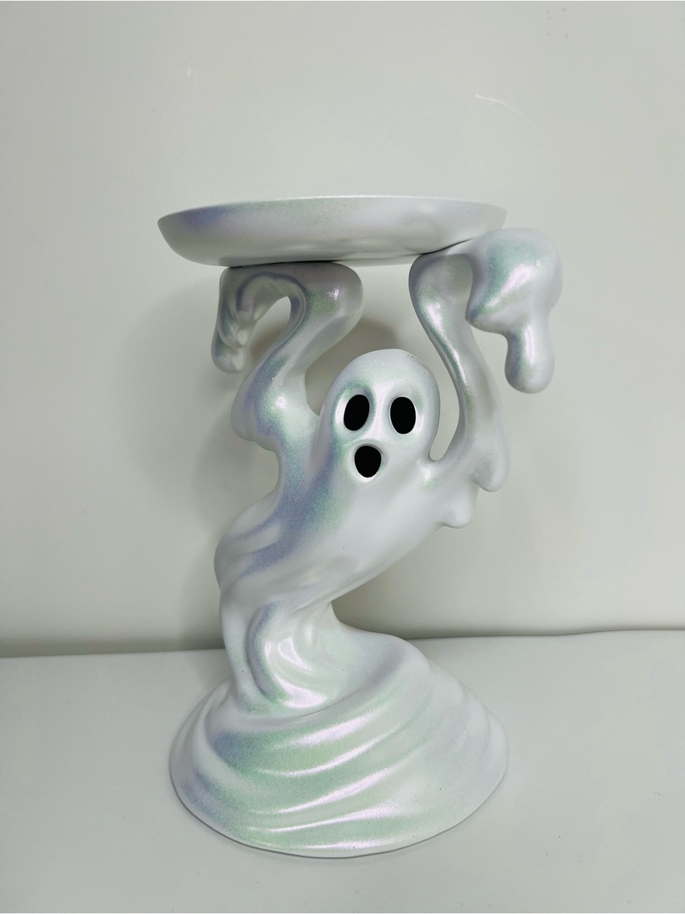 Bath & Body Works Iridescent Ghost 3-Wick Candle Holder Halloween NWT
